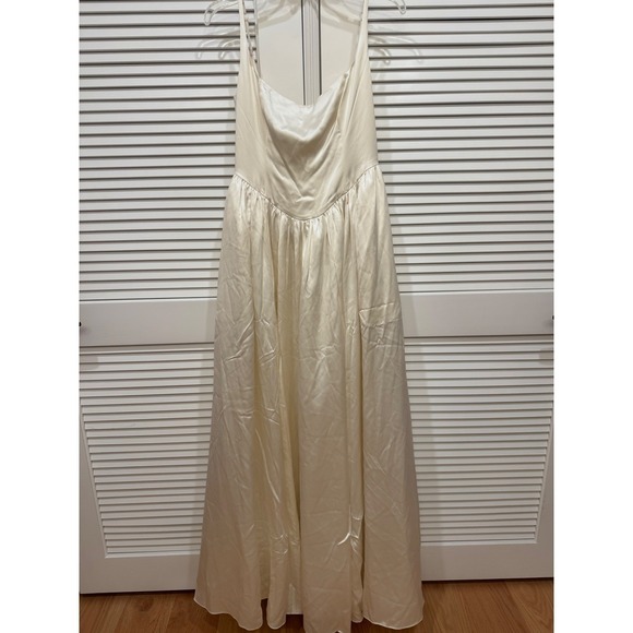 Reformation Liz Silk Dress Ivory Wedding Gown Brand New - Picture 7 of 10